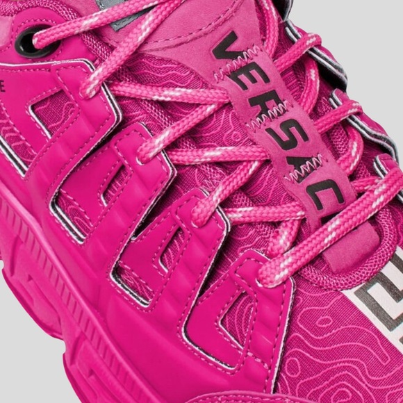 π π VERSACE TRIGRECA SNEAKERS π« π Size: EU(43) US(10) Color: Fuchsia - Picture 5 of 7